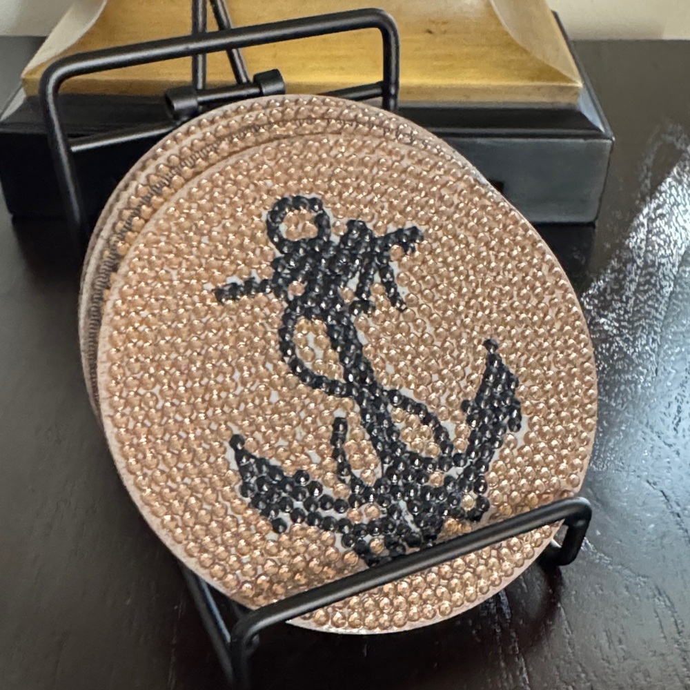🌊 Handcrafted Nautical Diamond Art Coasters – Acrylic | Set of 4 Gift Ready - Picture 6 of 6